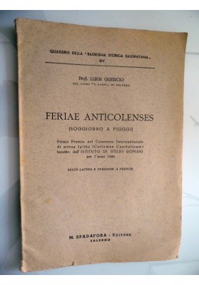 FERIAE ANTICOLENSES  ( SOGGIORNO A FIUGGI )