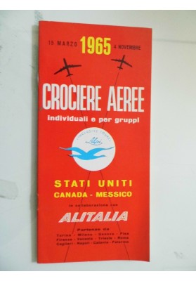 CROCIERE AEREE STATI UNITI CANADA MESSICO ALITALIA 1965