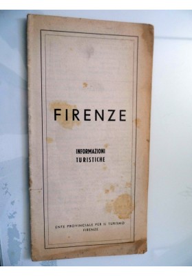 FIRENZE INFORMAZIONI TURISTICHE 1957