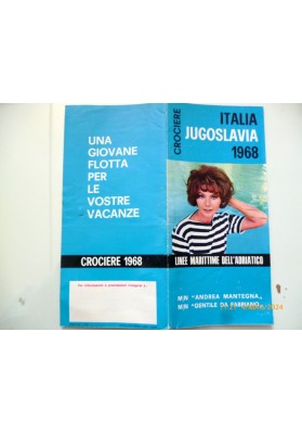 CROCIERE ITALIA JUGOSLAVIA 1968 LINEE MARITTIME DELL'ADRIATICO M/N "ANDREA MANTEGNA" M/N "GENTILE DA FABRIANO"