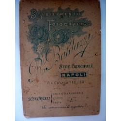 Fotografia all'Albumina "Ritratto di Signora STABILIMENTO FOTOGRAFICO R. BALDAZZI NAPOLI" 1880
