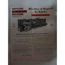 Pieghevole "OFFICINE U. ANGIOLINI BOLOGNA Macchine ed Impianti da Laterizi" 1932