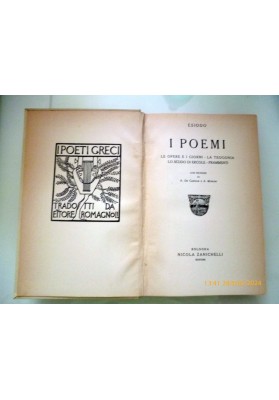 I POETI GRECI TRADOTTI DA ETTORE ROMAGNOLI  - ESIODO I POEMI