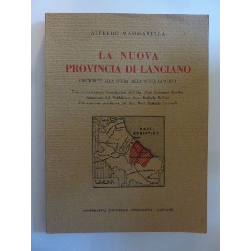 LA NUOVA PROVINCIA DI LANCIANO CONTRIBUTO ALLA STORIA DELLA NUOVA LANCIANO