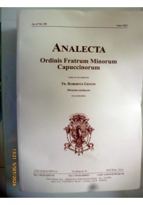 ANALECTA Ordinis Fratrum Minorum Cappuccinorum An. et Vol. 138 Anno 2002