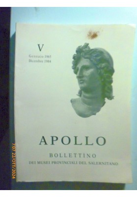 APOLLO BOLLETTINO DEI MUSEI PROINCIALI DEL SALERNITANO V Gennaio 1965 Dicembre 1984