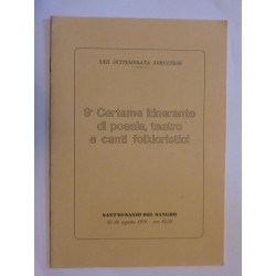 XXII SETTEMBRATA ABRUZZESE  9° CERTAME ITINERANTE DI POESIA, TEATRO E CANTI FOLKLORISTICI