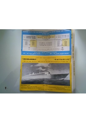 "Italian Line GENOA NORTH AMERICA Service Passengers Farese 1963"