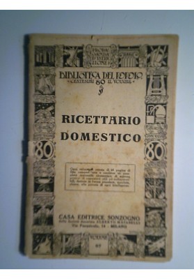 Biblioteca del Popolo RICETTARIO DOMESTICO