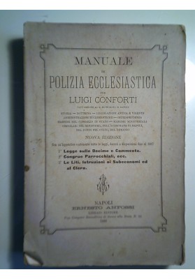 MANUALE DI POLIZIA ECCLESIASTICA NUOVA EDIZIONE