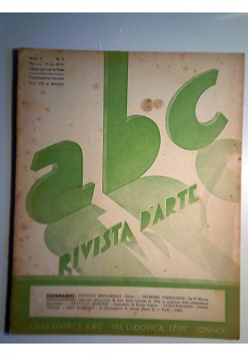 ABC RIVISTA D'ARTE Anno V  N.° 3 Marzo 1936 XIV