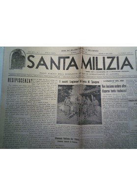 SANTA MILIZIA Ravenna 12 Febbraio 1936 FOGLIO D'ORDINI DELLA FEDERAZIONE FASCI DI COMBATTIMENTO DI RAVENNA