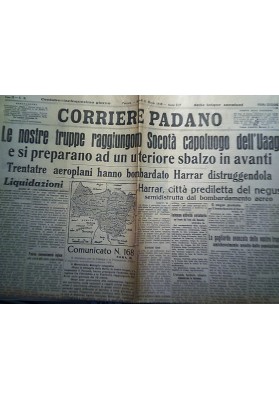 CORRIERE PADANO LE NOSTRE TRUPPE RAGGIUNGONO  SOCOTA' Ferrara 31 Marzo 1936