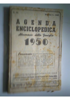 AGENDA ENCICLOPEDICA Almacco delle Famiglie 1950