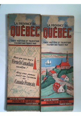 LA PROVINCE DE QUEBEC CARTE ROUTIERE ET TOURISTIQUE