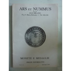 ARS ET NUMMUS Milano  n.° 5 - 6  Giugno 1978 MONETE E MEDAGLIE PREZZI INFORMATIVI