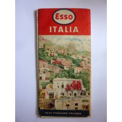 CARTA  AUTOMOBILISTICA ESSO ITALIA MERIDIONALE 1957