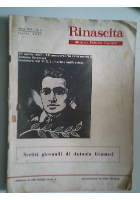 RINASCITA Direttore Palmiro Togliatti  Anno XIV n.° 4 Aprile 1957