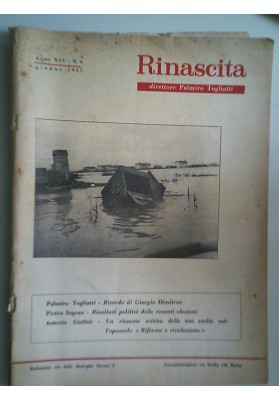 RINASCITA Direttore Palmiro Togliatti  Anno XIV n.° 6 Giugno 1957