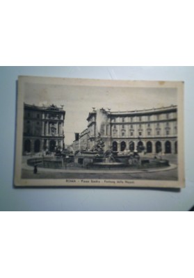 Cartolina Viaggiata "ROMA Piazza Esedra - Fontana delle Naiadi" 1936