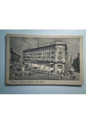 Cartolina Viaggiata "MILANO Piazza Cordusio e Via Dante" 1942