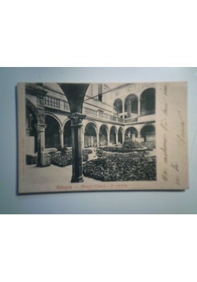 Cartolina Viaggiata "Bologna - Museo Civico, Il cortile" 1904
