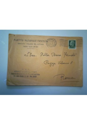 Busta Viaggiata "PARTITO NAZIONALE FASCISTA GIOVENTU' ITALIANA DEL LITTORIO Comando Generale dell'Urbe" 1942