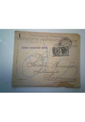 Busta Viaggiata per Desenzano "Magazzeno Formaggi VERZOTTI ANTONIO Brescia" 1912