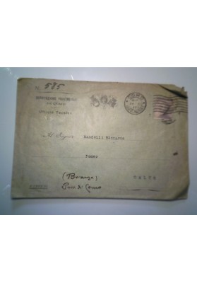 Storia Postale, Regno d'Italia  Busta Viaggiata per Calco "DEPUTAZIONE PROVINCIALE DI COMO Ufficio Tecnico" 1923