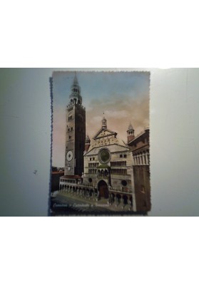 Cartolina Viaggiata "Cremona - Cattedrale  e Torrazzo" 1955