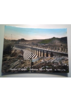 Cartolina Viaggiata "Alfadena ( L'Aquila ) - Costruzione Diga a Martelli" 1958