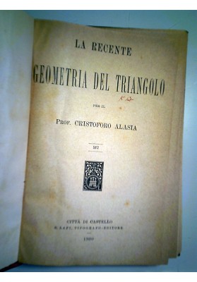 LA RECENTE GEOMETRIA DEL TRIANGOLO