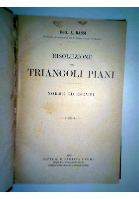 RISOLUZIONE DEI TRIANGOLI PIANI NORME ED ESEMPI