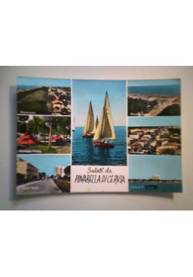 Cartolina Viaggiata "Saluti da PINARELLA DI CERVIA" Vedutine 1956