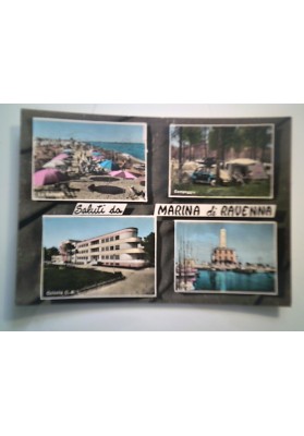 Cartolina Viaggiata "Saluti da MARINA di RAVENNA" Vedutine 1959