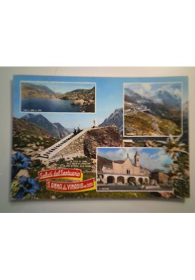 Cartolina  Viaggiata "Saluti dal Santuario di S. Anna di VINADIO" Vedutine  1964