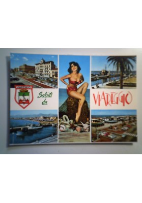 Cartolina Viaggiata "Saluti da VIAREGGGIO" Vedutine 1957