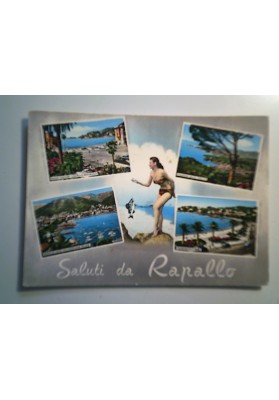 Cartolina Viaggiata "Saluti da Rapallo" Vedutine 1963