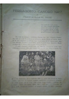 FERRAGOSTO CANORO 1927 ANNO V FRANCAVILLA AL MARE