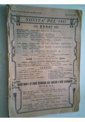 STABILIMENTO ORTICOLO GRIBALDO NICOLA Padova CATALOGO NOVITA' PEL 1911