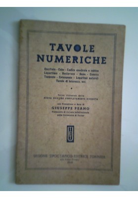 TAVOLE NUMERICHE