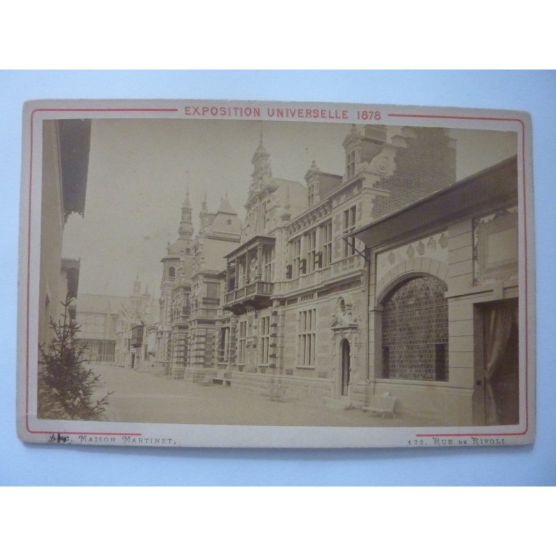 Fotografia all'Albumina "EXPOSITION  UNIVERSELLE 1878 - LA RUE DES NATIONS"
