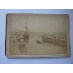 Fotografia all'Albumina "LE HAVRE  - L'ESCLUSE DES TRANSATLANTIQUES" 1880