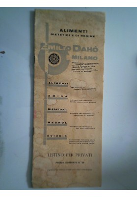 ALIMENTI DIETETICI E DI REGIME EMILIO DAHO' MILANO