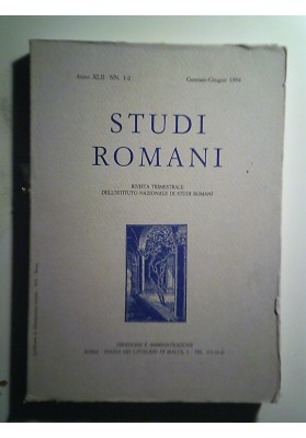 STUDI ROMANI Anno XLIII NN.1-2 Gennaio- Giugno 1994