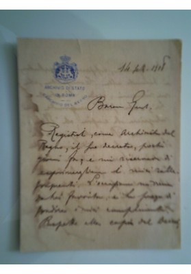 ARCHIVIO DI STATO IN ROMA E ARCHIVIO DEL REGNO 1918