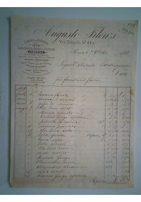 Augusto Filonzi LAVORI IN ASFALTO, DEPOSITO MATERIALE DA COSTRUZIONE Roma 7 Ottobre 1899