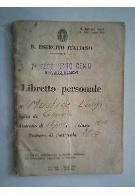 R. ESERCITO ITALIANO 7° REGGIMENTO GENIO REPARTO ALLIEVI