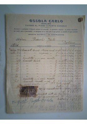 OSSOLA CARLO SUOLINO CUASSO AL PIANO E PORTO CERESIO 1924