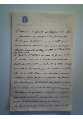 Tribunale di Napoli Novembre 1934 - XVIIII
